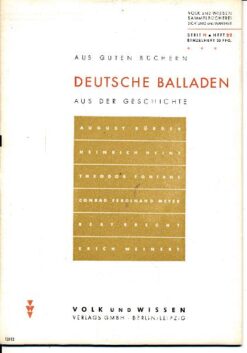 Deutsche Balladen – Aus der Geschichte