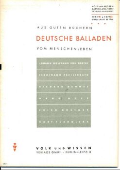 Deutsche Balladen – Vom Menschenleben