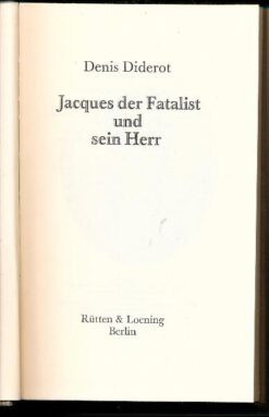 Jaques der Fatalist und sein Herr