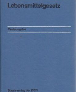 Lebensmittelgesetz DDR