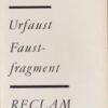 Urfaust Faustfragment