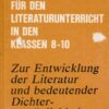 Lehrbuch für den Literaturunterricht in den Klassen 8 bis 10  DDR-Lehrbuch