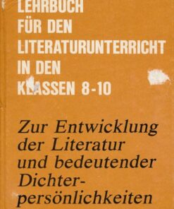Lehrbuch für den Literaturunterricht in den Klassen 8 bis 10  DDR-Lehrbuch