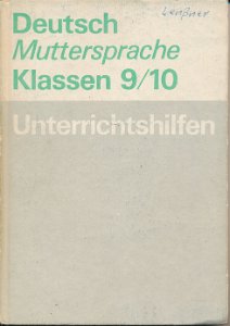Unterrichtshilfen Muttersprache Klasse 9 10 Lehrbuch DDR