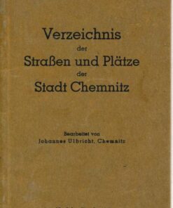 Verzeichnis der Straßen und Plätze in Chemnitz