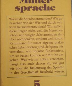 Muttersprache Klasse 5 Lehrbuch DDR 1990