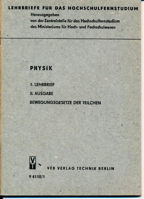 12 Lehrbriefe Physik DDR inkl Formelsammlung + Praktikum