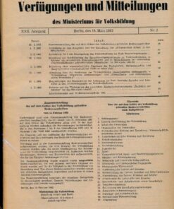 Verfügungen und Mitteilungen des Ministeriums für Volksbildung DDR Jahrgang 1981 Nr. 1-11