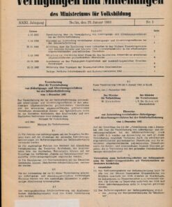 Verfügungen und Mitteilungen des Ministeriums für Volksbildung DDR Jahrgang 1982 Nr. 2-8 / ohne 7