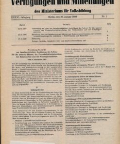 Verfügungen und Mitteilungen des Ministeriums für Volksbildung DDR Jahrgang 1987 Nr. 1 bis 6