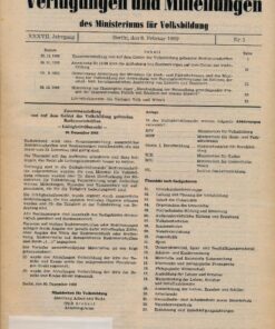 Verfügungen und Mitteilungen des Ministeriums für Volksbildung DDR Jahrgang 1988 Nr. 1-7