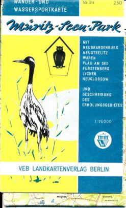 Wander- und Wassersportkarte Müritz-Seen-Park DDR