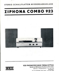 Ziphona Combo 923 Schallplattenspieler Service Anleitung