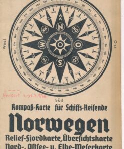 Norwegen Kompaß-Karte für Schiffs-Reisende