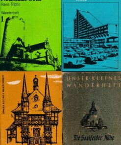 Konvolut Wanderhefte DDR Oberhof – Saalfelder Höhe – Wartburg – Pößneck Neustadt/Orla – Bodetal – Wernigerode