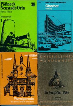 Konvolut Wanderhefte DDR Oberhof – Saalfelder Höhe – Wartburg – Pößneck Neustadt/Orla – Bodetal – Wernigerode