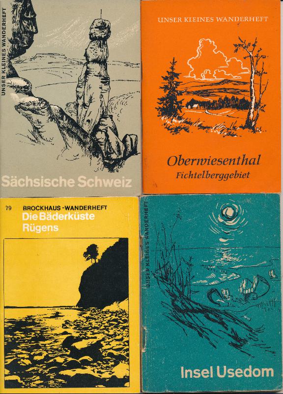 Konvolut Unser kleines Wanderheft DDR Usedom Rügen Fichtelberg Pöhl