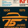 KFT Kraftfahrzeugtechnik 1979 Heft 4 75 Jahre Automobilbau in Zwickau