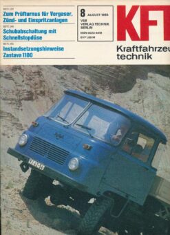 KFT Kraftfahrzeugtechnik 1983 Heft 8 DDR Zeitschrift Robur  LO 3000