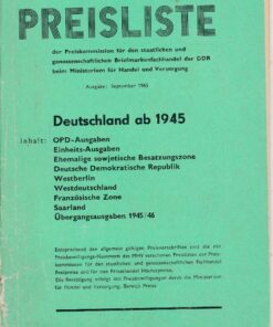 Preisliste Briefmarken Deutschland ab 1945