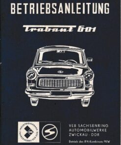 Betriebsanleitung PKW Trabant 601