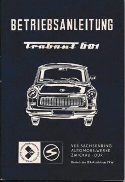 Betriebsanleitung PKW Trabant 601