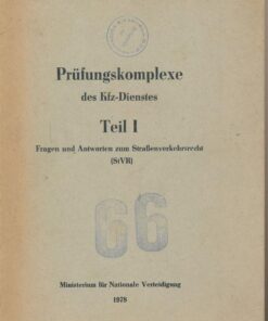 Prüfungskomplexe des Kfz-Dienstes Teil I