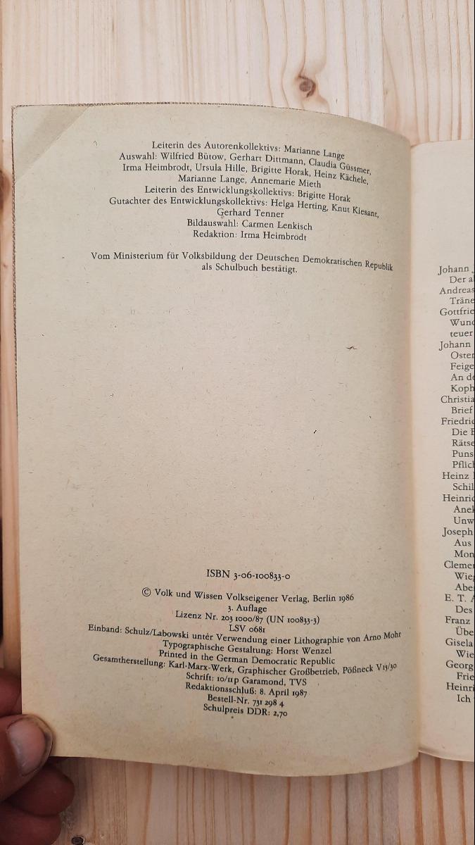 Lesebuch Klasse 8 Lehrbuch DDR 1988 – Bild 3