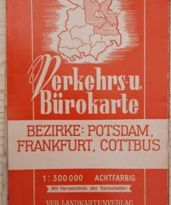 Verkehrs-u Bürokarte Potsdam, Frankfurt, Cottbus DDR