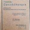 Deutsche Sprachübungen Lehrbuch 1931