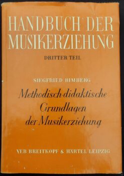 HANDBUCH DER MUSIKERZIEHUNG DDR 1973 Dritter Teil