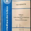 Einführung in die Algebra, Arithmetik und Zahlentheorie Lehrbuch DDR 1965