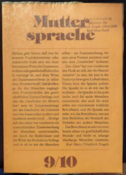 Muttersprache Klassen 9/10 Lehrbuch DDR 1985
