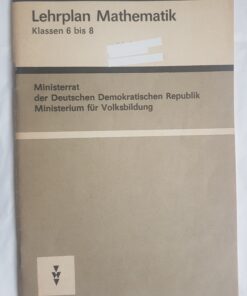 Lehrplan Mathematik Klassen 6 bis 8