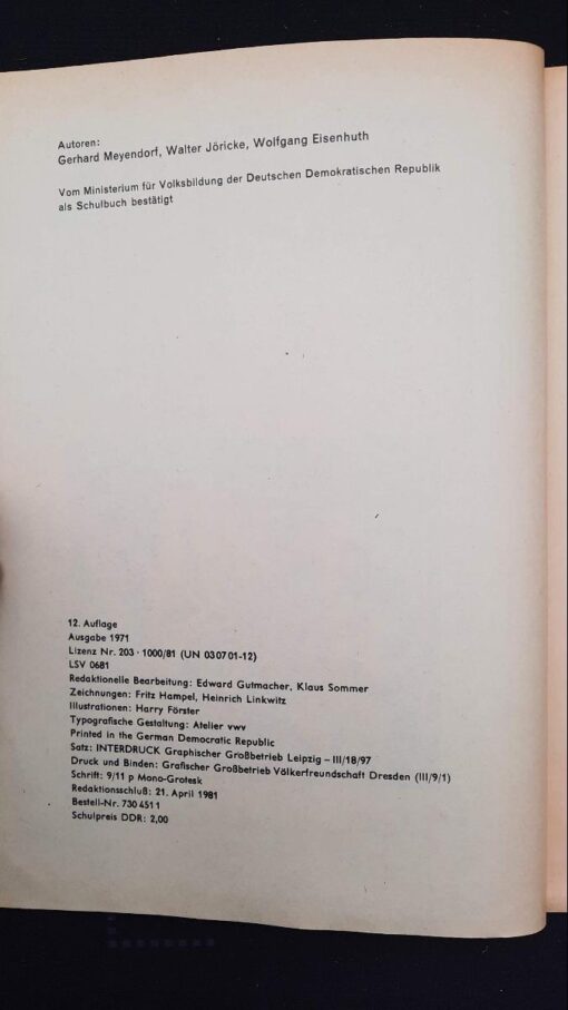 CHEMIE Lehrbuch für Klasse 7 Lehrbuch DDR 1982 – Bild 3