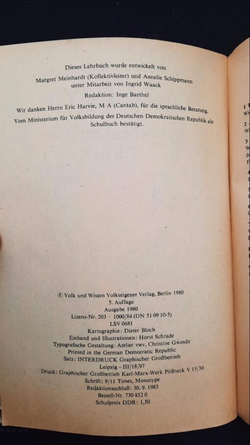English for You III Lehrbuch DDR 1984 – Bild 3