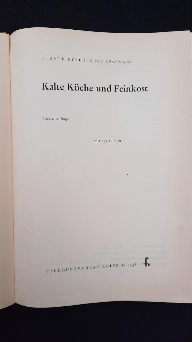 Kalte Küche und Feinkost Lehrbuch DDR 1958 – Bild 2