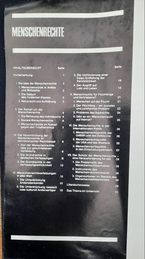 MENSCHENRECHTE Informationen zur politischen Bildung 1986 – Bild 2