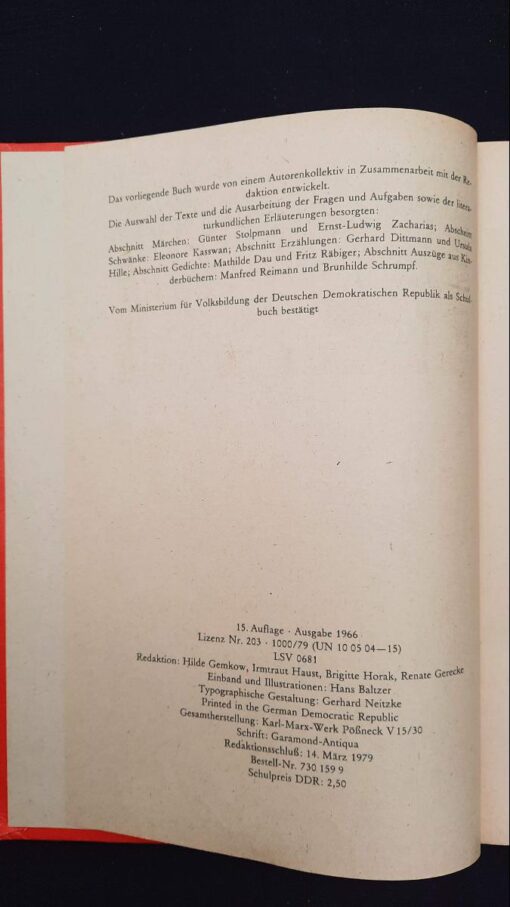UNSER LESEBUCH 5. Schuljahr Lehrbuch DDR 1980 – Bild 3