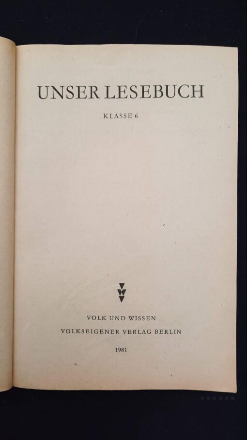 UNSER LESEBUCH Klasse 6 Lehrbuch DDR 1981 – Bild 2