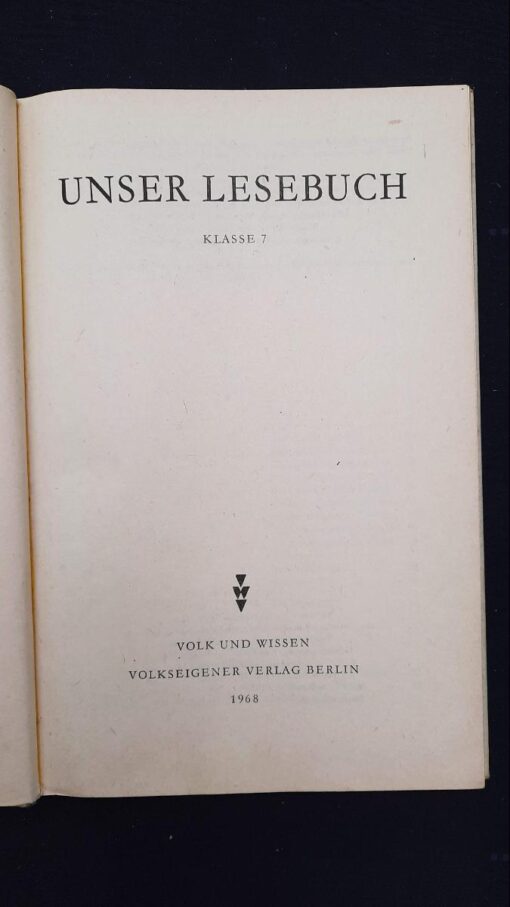 UNSER LESEBUCH Klasse 7 Lehrbuch DDR 1968 – Bild 2