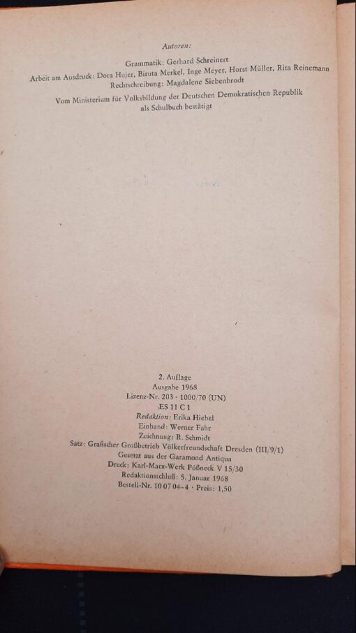 Unsere Muttersprache Klasse 7 Lehrbuch DDR 1970 – Bild 3