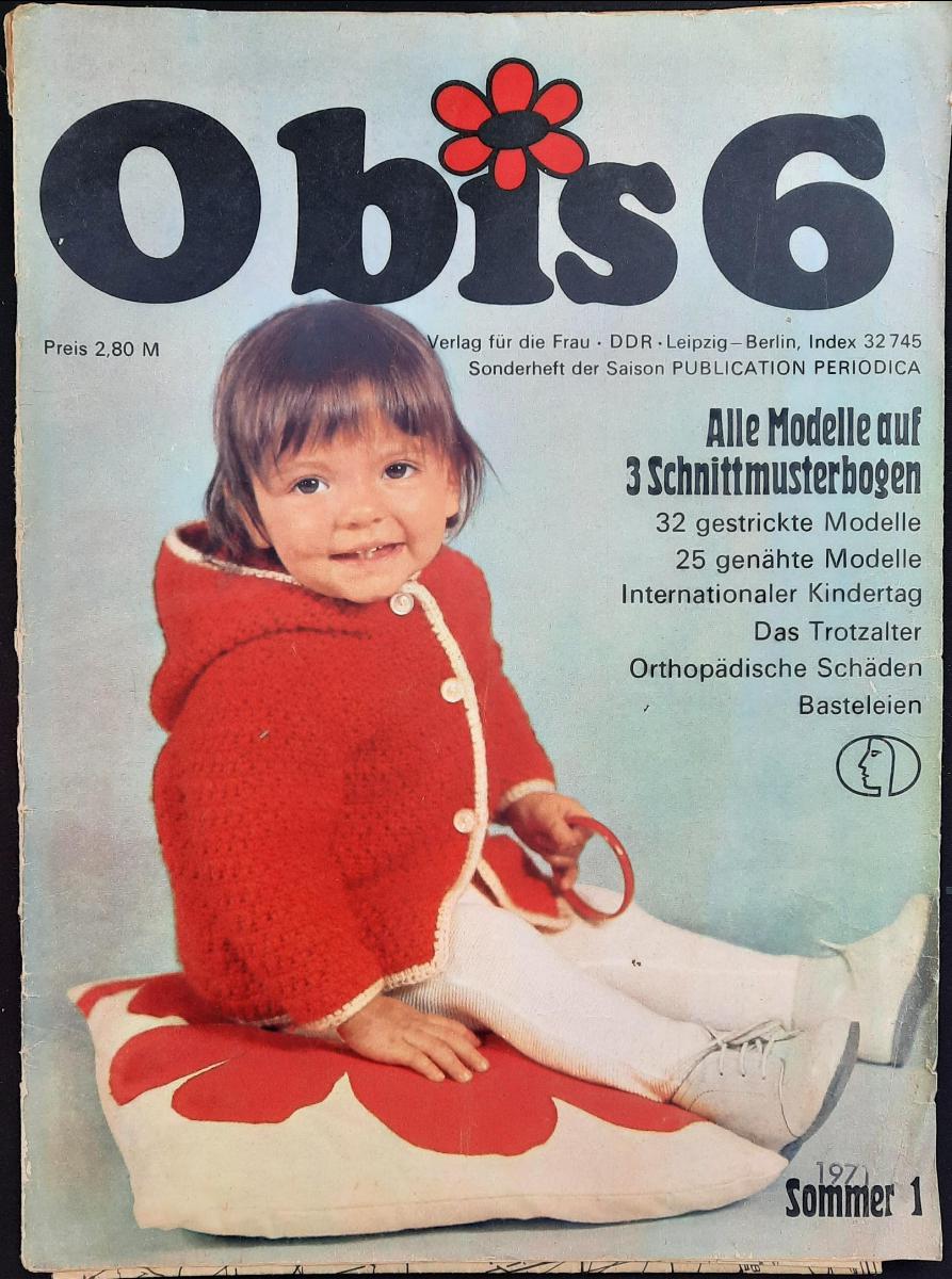 0 bis 6 Mode Sommer 1 1971 Zeitschrift DDR mit Schnittmusterbogen