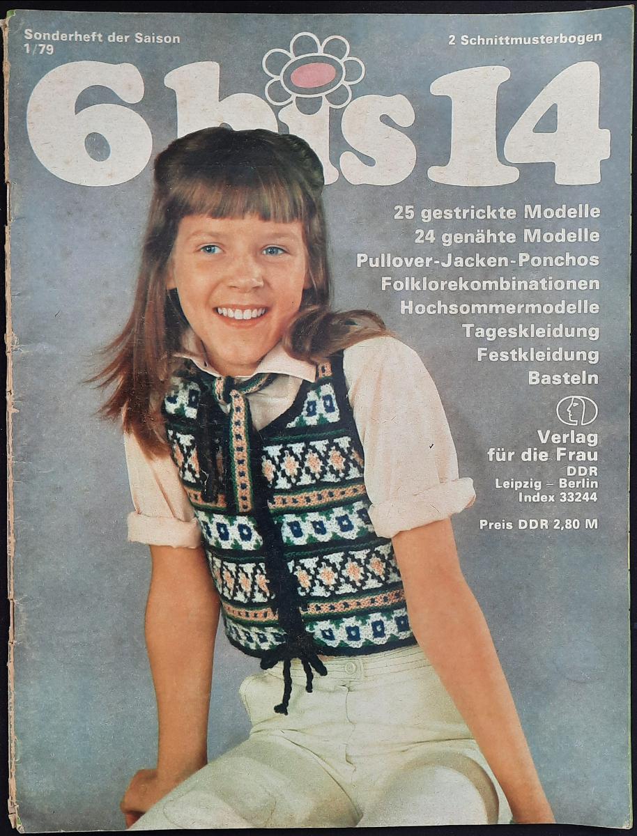 6 bis 14 Mode 1 / 1979 Zeitschrift DDR mit Schnittmusterbogen Sonderheft der Saison