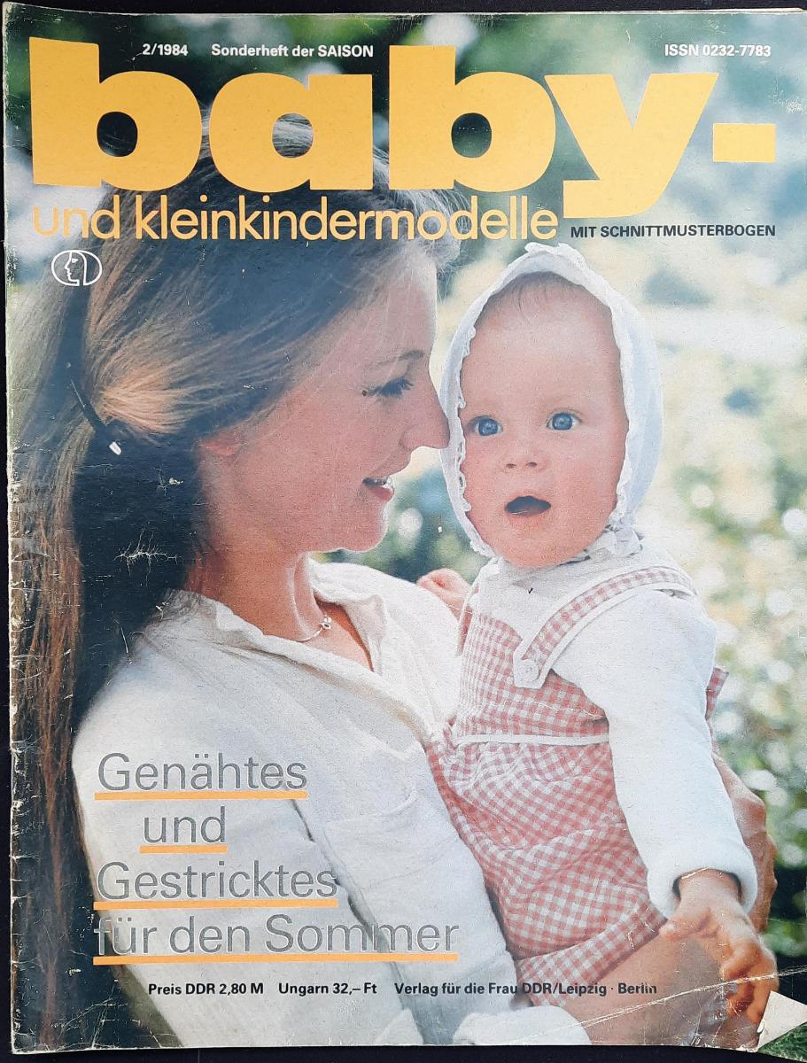 baby und kleinkindermodelle 2 1984 Mode Zeitschrift DDR mit Schnittmusterbogen