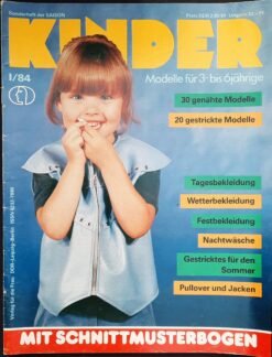 Kinder Mode Heft 1 1984 DDR Schnittmuster