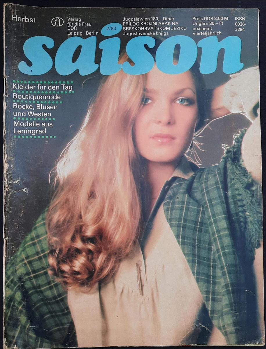Saison Heft 2 1983 Mode Zeitschrift DDR mit Schnittmusterbogen
