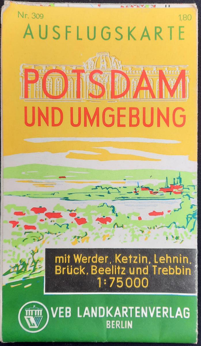 AUSFLUGSKARTE POTSDAM UND UMGEBUNG 1966