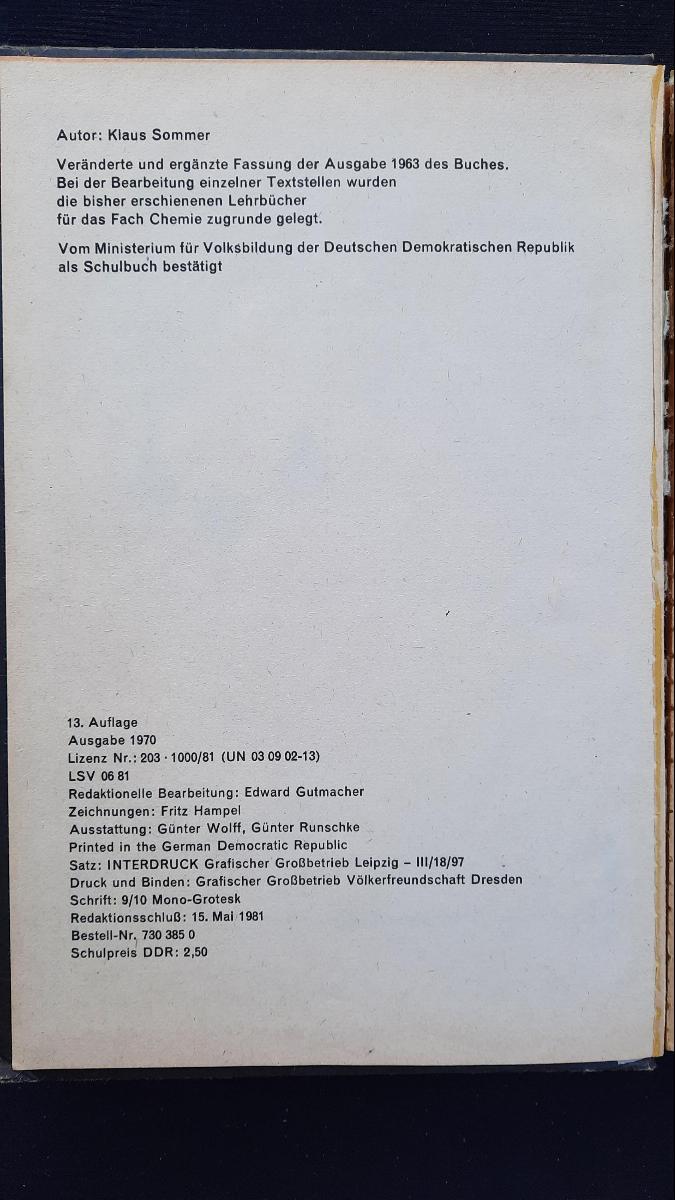 Chemie in Ubersichten Lehrbuch DDR – Bild 3