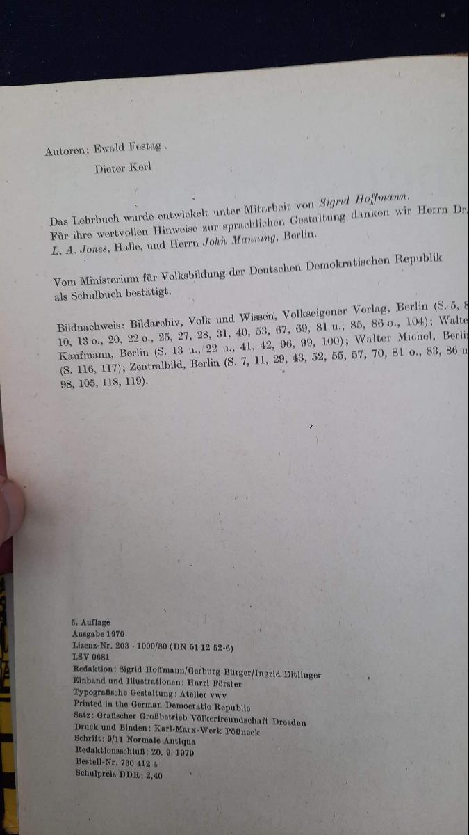 English for you 6 Lehrbuch DDR 1980 – Bild 3